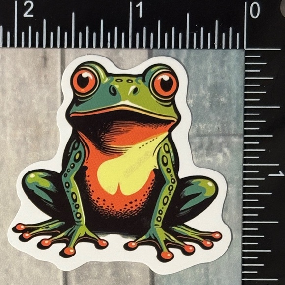 🌀10/$10🌀 Psychedelic Frog Reusable Waterproof Vinyl Sticker Decal - Picture 1 of 1